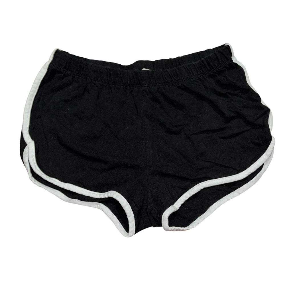 black and white shorts